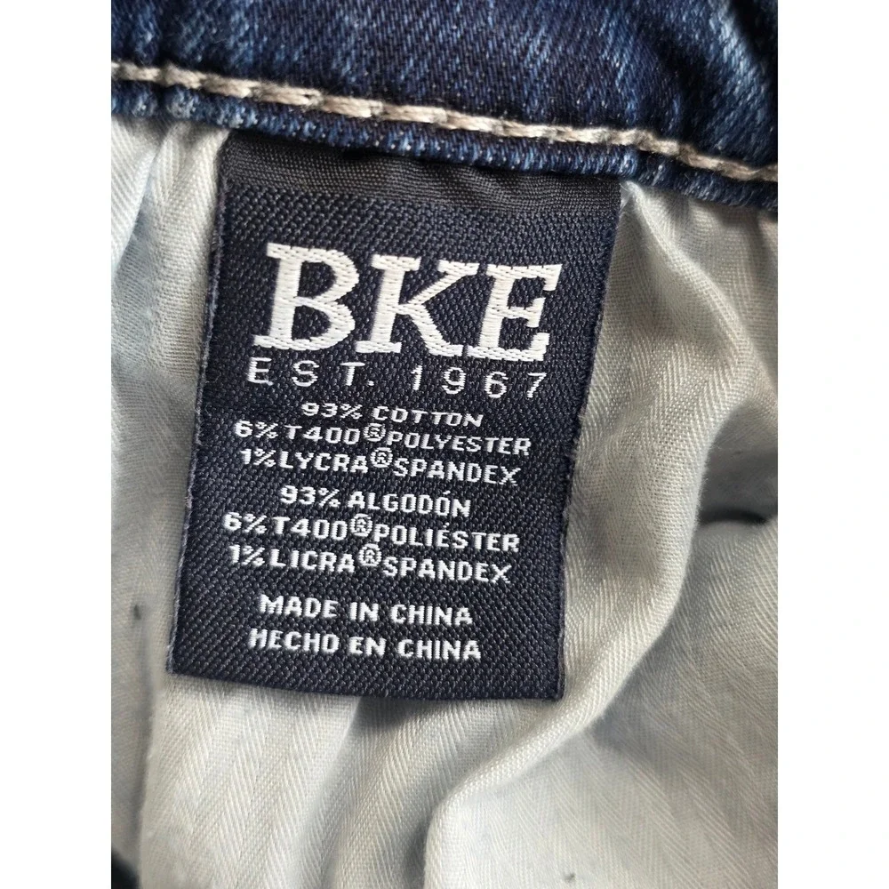 BKE Jake Jeans Mens 32x30 Blue Straight Leg Medium Wash Stretch Denim